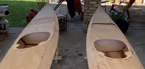 two CLC Shearwater Sports under construction